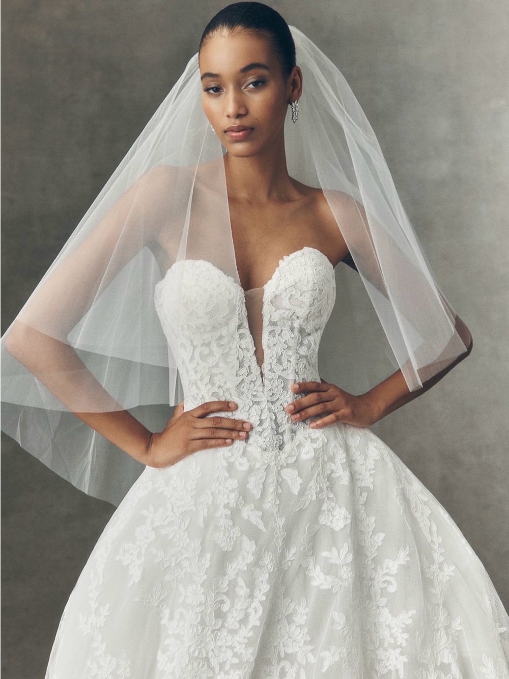 Pronovias x Anthropologie Weddings Kareny Basque-Waist Wedding Gown - Picture 3 of 5